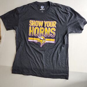 HanesSport 'Show Your Horns' Minnesota Vikings Short Sleeve Tee - Charcoal